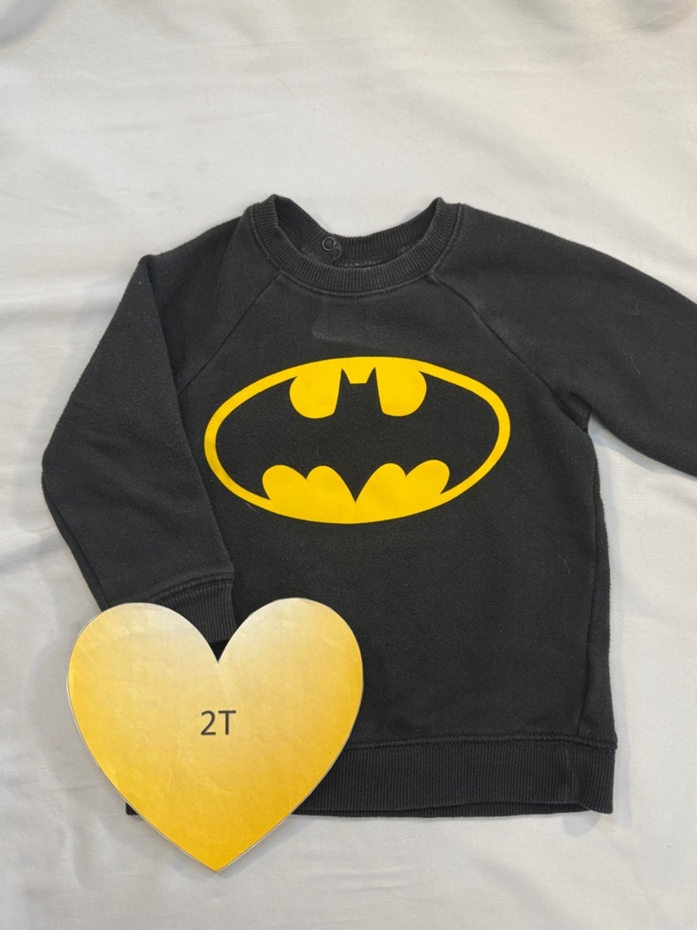 H&M X DC comics - Black Sweatshirt with Yellow Batman Logo